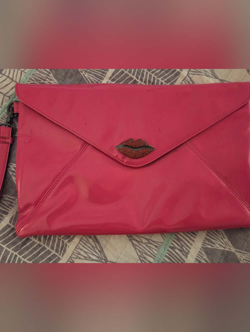Kirna Zabete at Target Women's Pink Envelope Clutch Handbag - Lip Accent